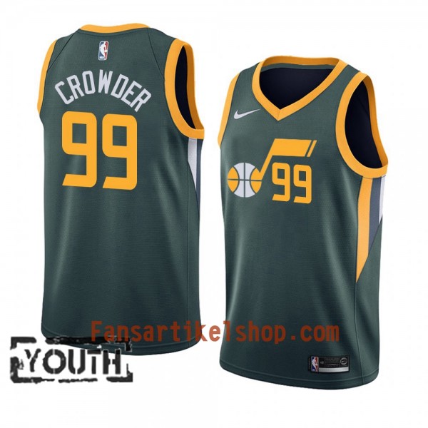 Utah Jazz Trikot Jae Crowder 99 2018-19 Nike Grün Swingman - Kinder Utah Jazz Trikot Jae Crowder 99 2018-19 Nike Grün Swingman - Kinder